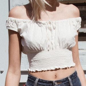 White Off the Shoulder Top